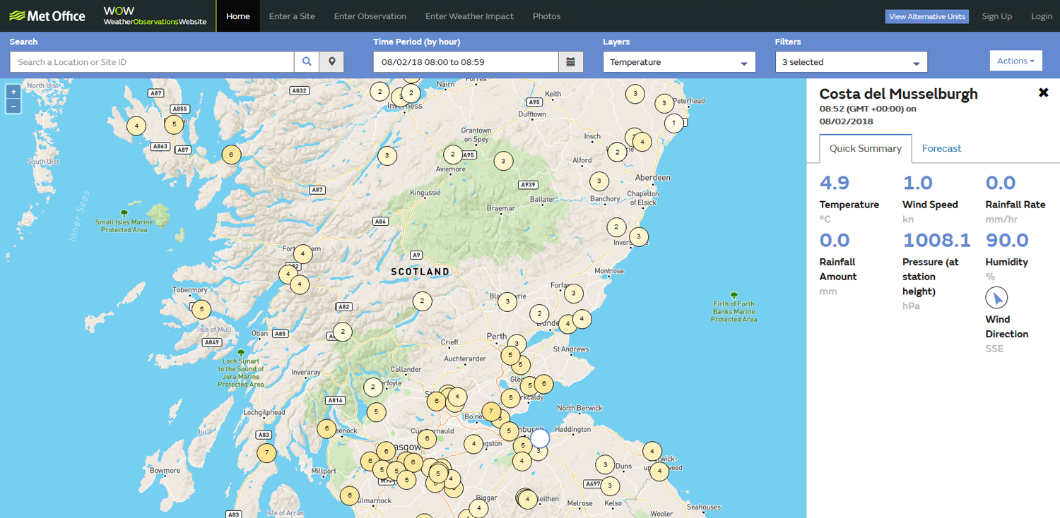 Weather Observations Website