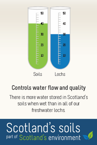 Scotland's soils - World Water Day - Controls water flow and quality